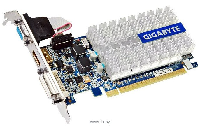 Фотографии GIGABYTE GeForce 210 520Mhz PCI-E 2.0 1024Mb 1200Mhz 64 bit DVI HDMI HDCP