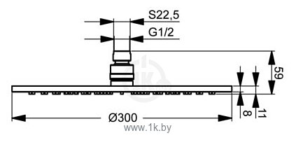 Фотографии Ideal Standard Idealrain L1 300 мм (B9443)