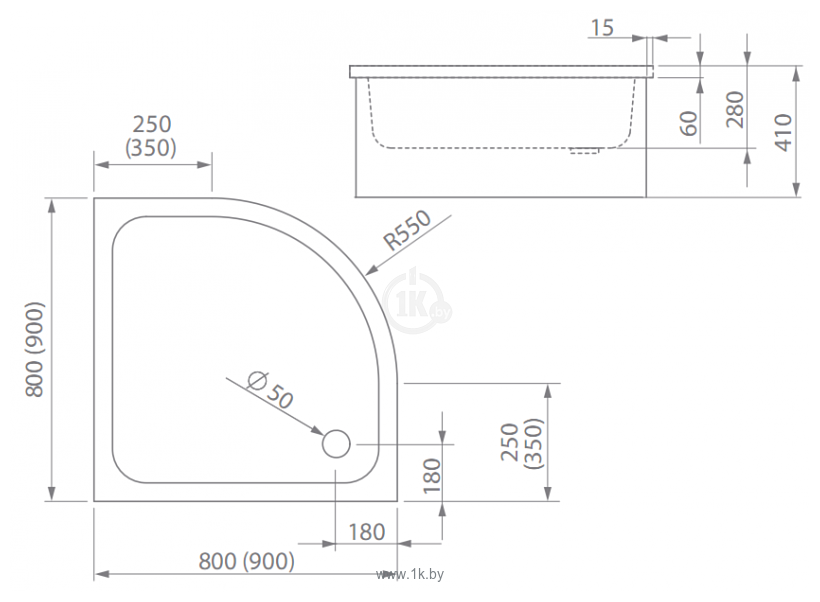 Фотографии Radaway Naxos A 90x90 (SBA9941-1)