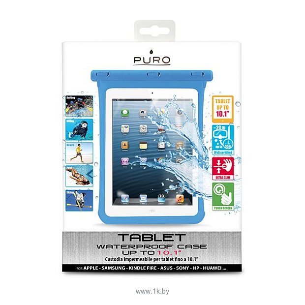 Фотографии Puro Waterproof for 8'' tablet Blue (WP3SLIMBLUE)