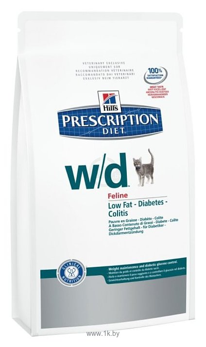 Фотографии Hill's Prescription Diet W/D Feline Low Fat Diabetes Colitis dry (1.5 кг)