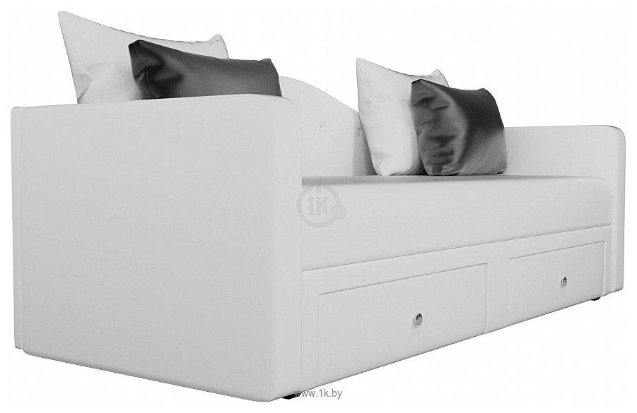 Фотографии Лига диванов Дориан 100229 (белый/подушки черные)