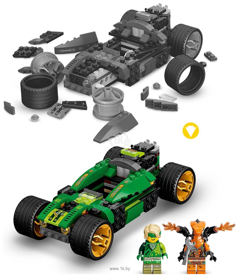 Фотографии LEGO Ninjago 71763 Гоночный автомобиль ЭВО Ллойда