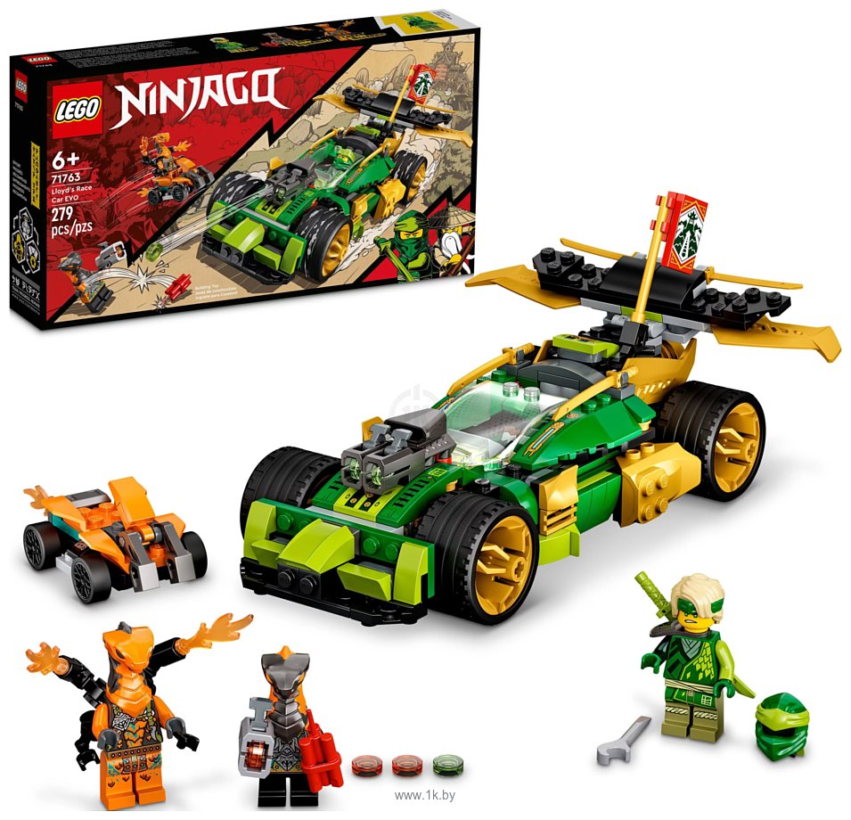 Фотографии LEGO Ninjago 71763 Гоночный автомобиль ЭВО Ллойда