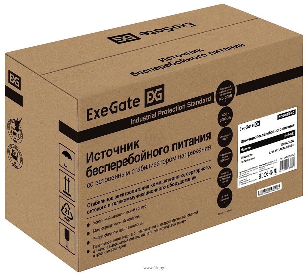 Фотографии ExeGate SpecialPro UNB-600.LED.AVR.4C13.RJ.USB EX292763RUS