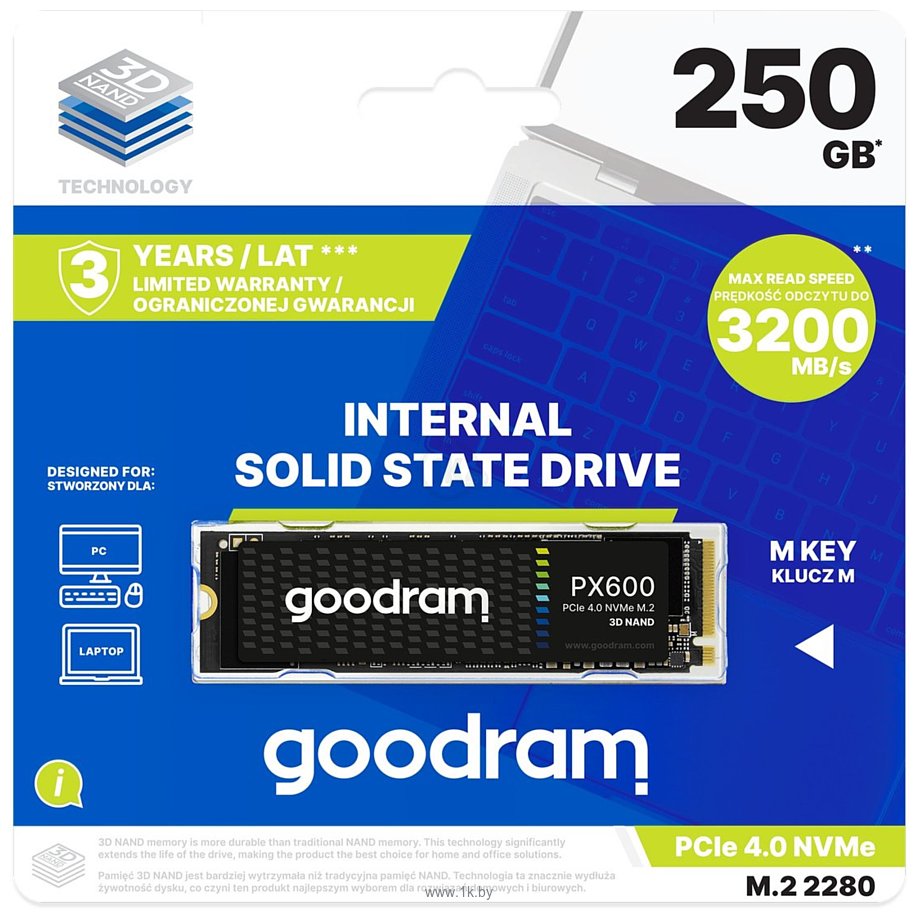 Фотографии GOODRAM PX600 250GB SSDPR-PX600-250-80