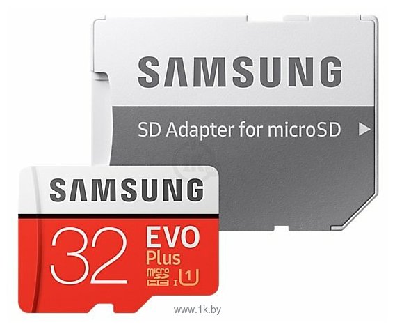 Фотографии Samsung microSDHC EVO Plus 95MB/s 32GB + SD adapter