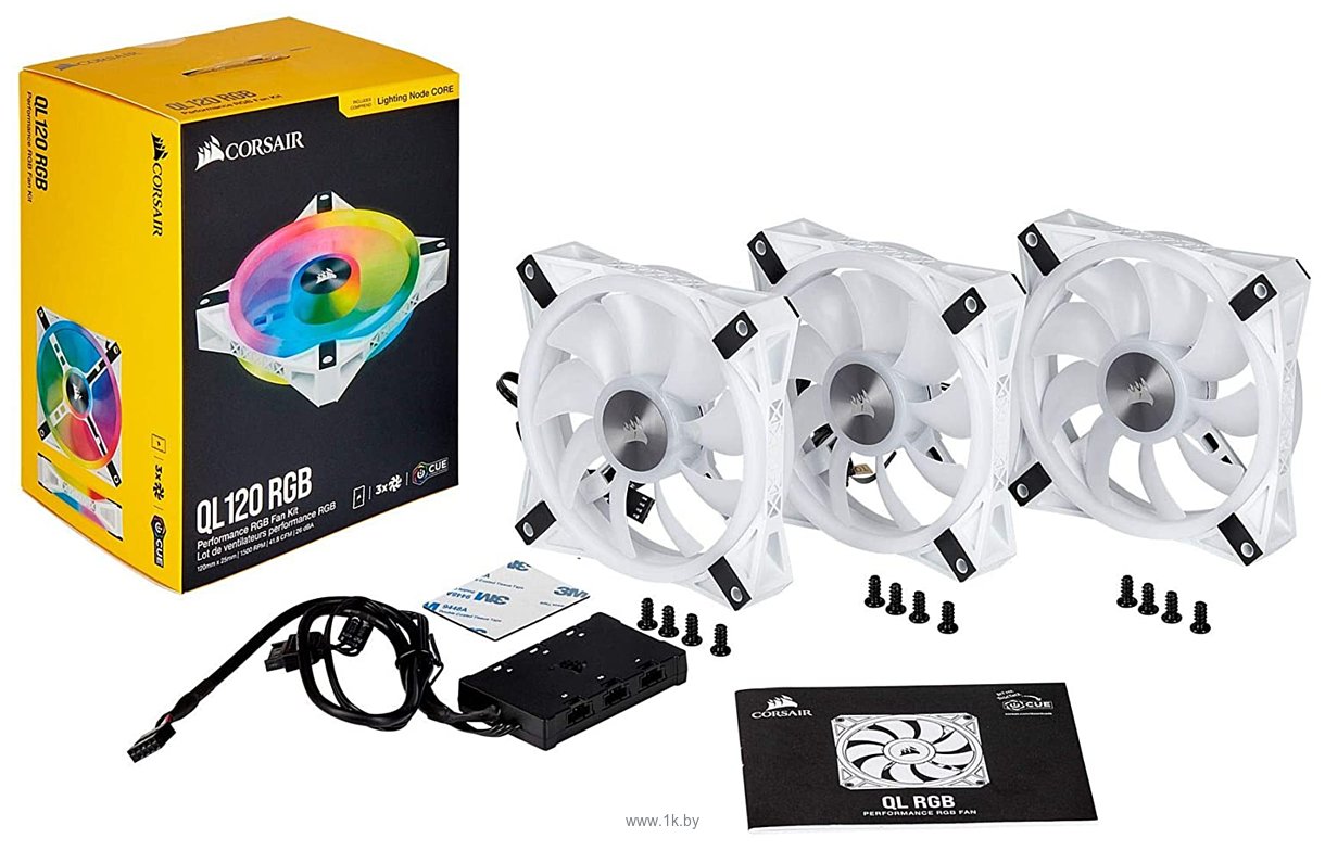 Фотографии Corsair iCUE QL120 RGB White Triple Pack CO-9050104-WW