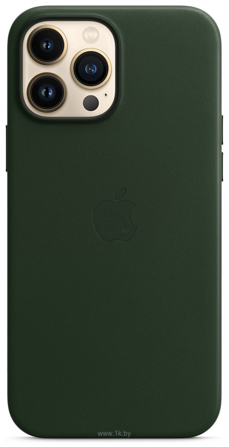 Фотографии Apple MagSafe Leather Case для iPhone 13 Pro Max (зеленая секвойя)