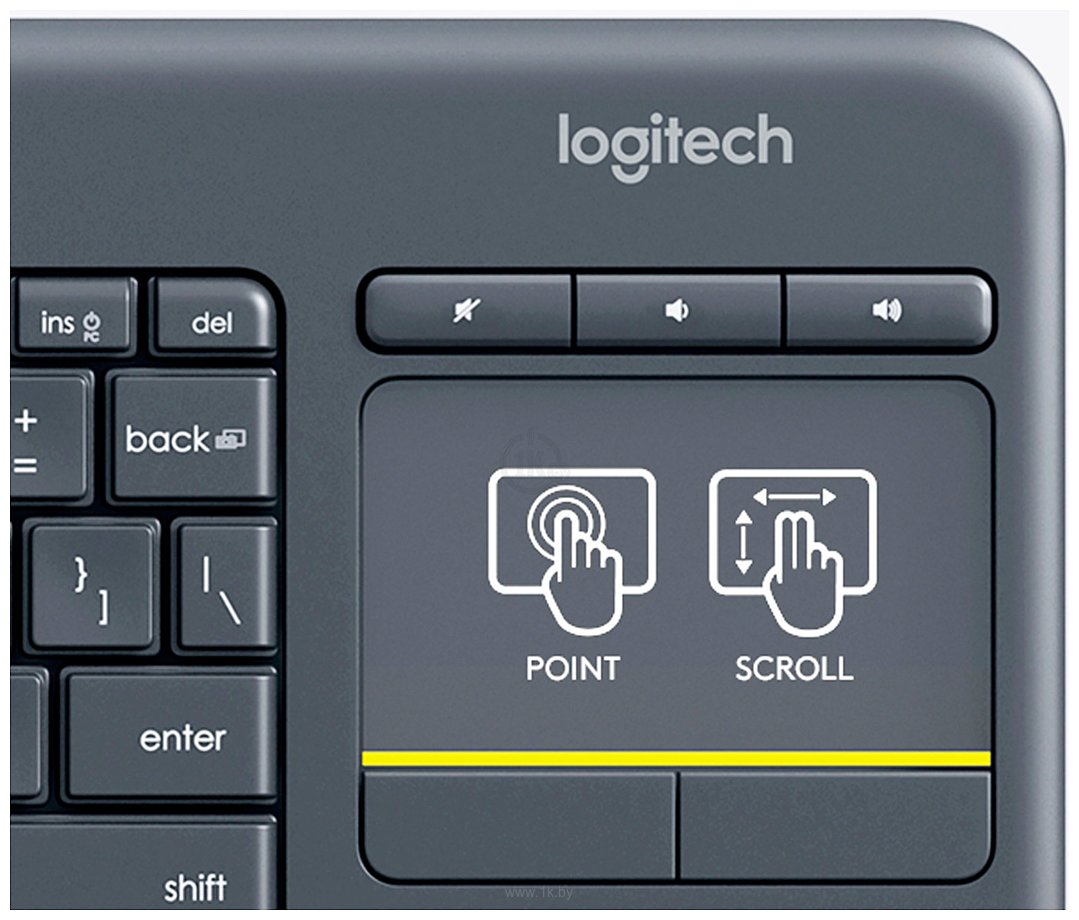 Фотографии Logitech K400 Plus black (без кириллицы)