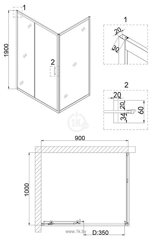 Фотографии Niagara NG-82-9AB-A100B 90x100