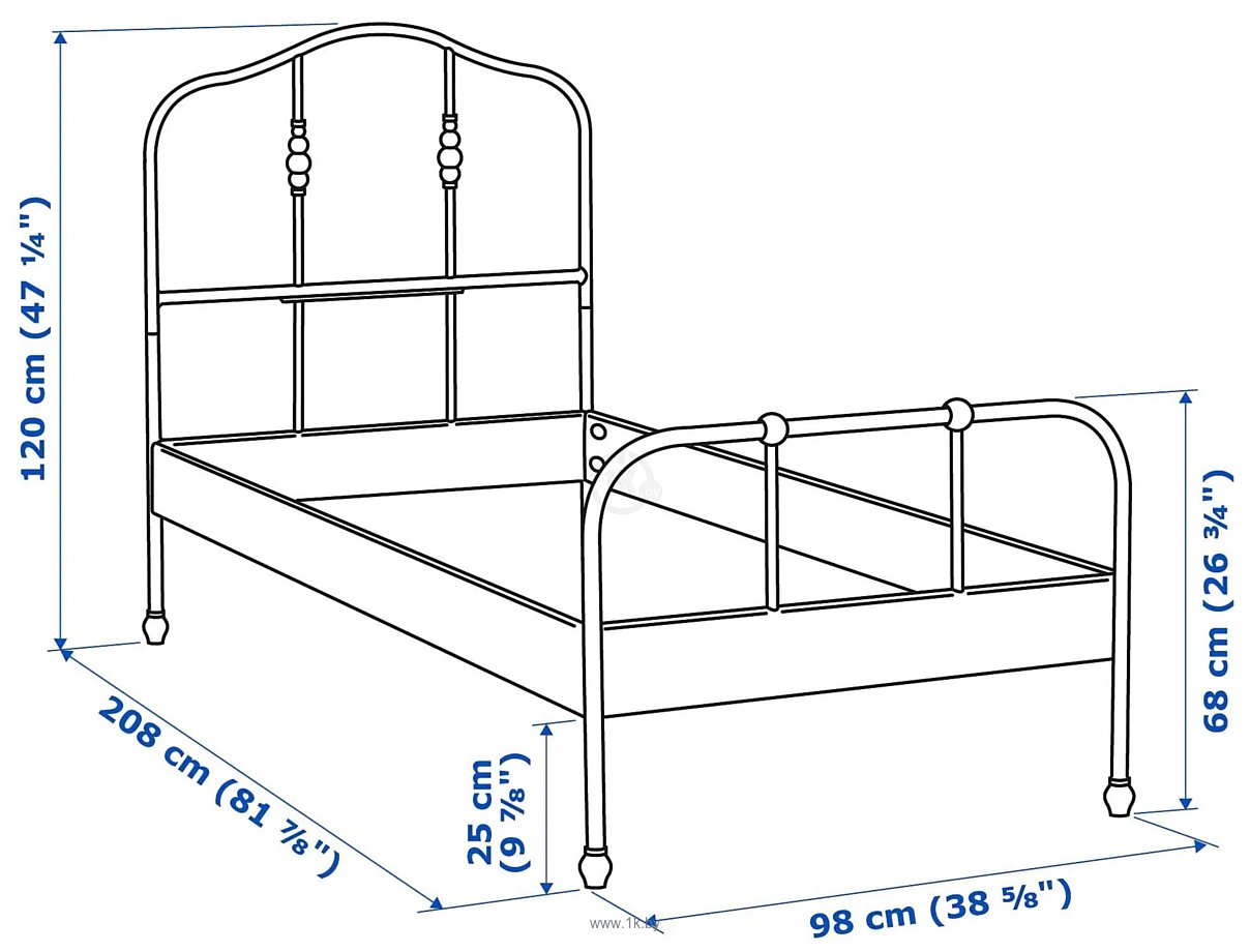 Фотографии Ikea Сагстуа 200x90 (черный, Леирсунд) 692.688.50