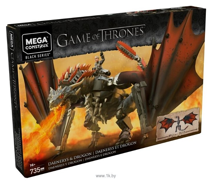 Фотографии Mega Construx Game of Thrones GKG97 Дейенерис и Дрогон