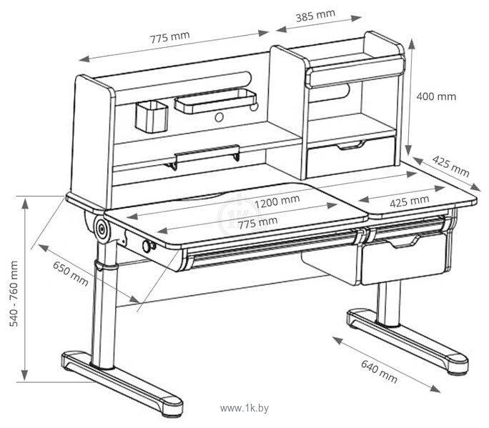 Фотографии Fun Desk Sentire II (розовый)