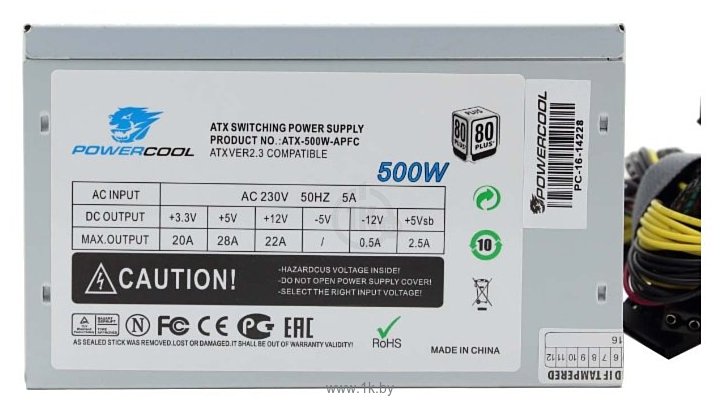 Фотографии PowerCool ATX-500W-APFC 500W