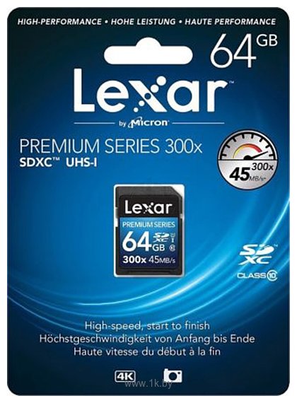Фотографии Lexar Premium SDXC (Class 10) 64GB