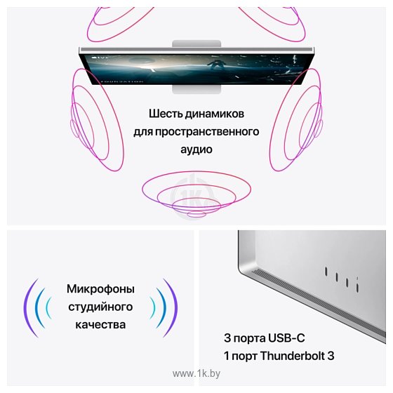 Фотографии Apple Studio Display MK0U3MP/A (обычное стекло, подставка с регулировкой наклона)