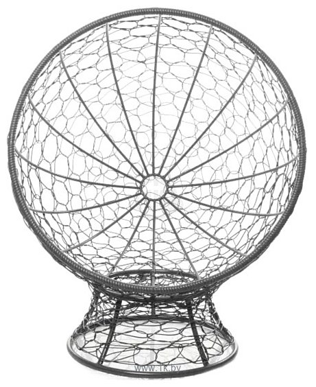 Фотографии M-Group Кокос на подставке 11590307 (серый ротанг/оранжевая подушка)