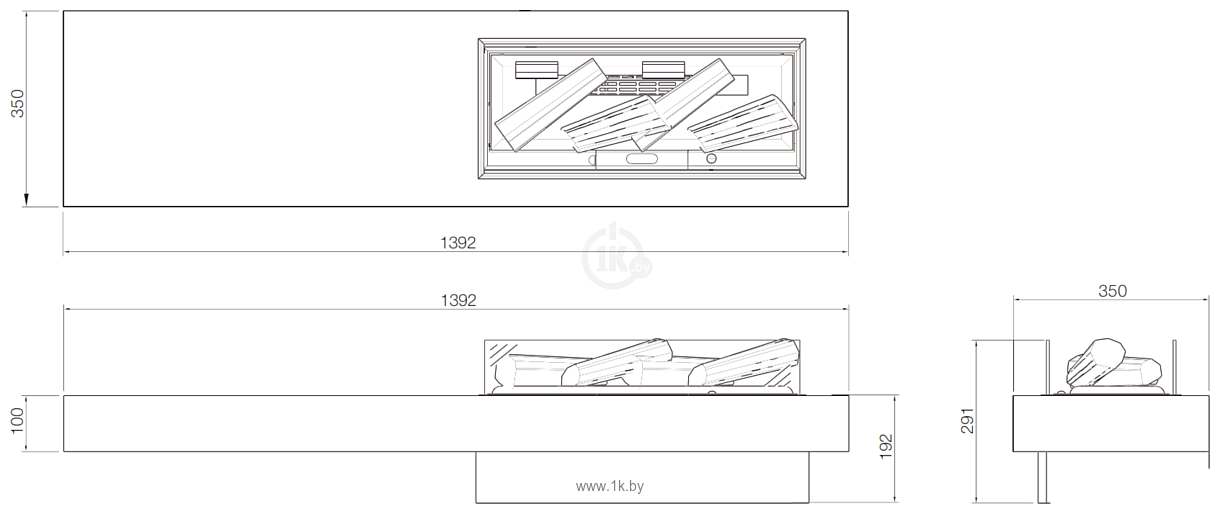 Фотографии Dimplex Concrete Shelf