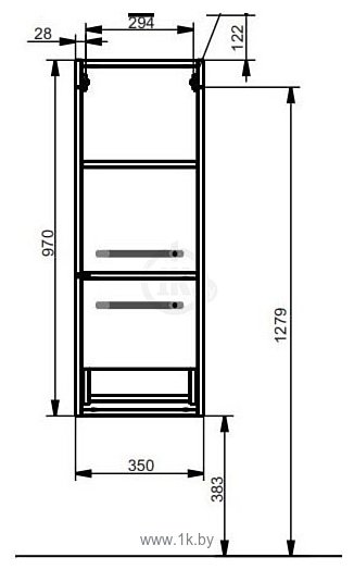 Фотографии Эстет Шкаф-полупенал Elin R 35x36.6x97 ФР-00003354