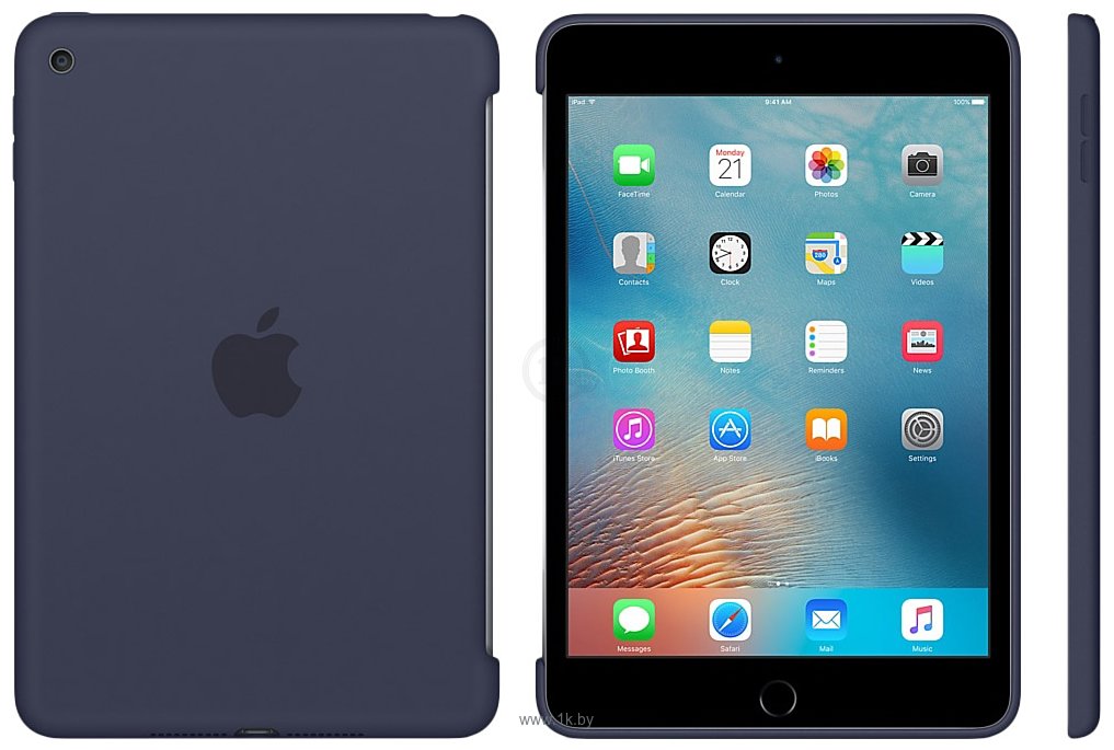Фотографии Apple Silicone Case for iPad mini 4 (Midnight Blue) (MKLM2ZM/A)