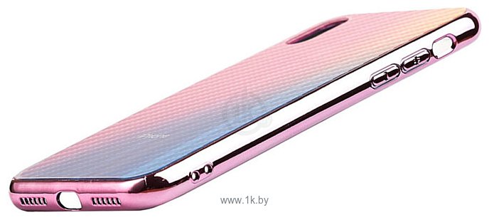 Фотографии EXPERTS Aurora Glass для Apple iPhone XS Max с LOGO (розовый)