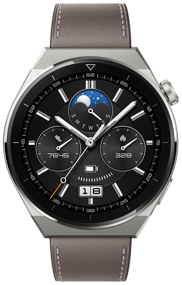 Фотографии HUAWEI Watch GT 3 Pro Titanium 46mm (кожаный ремешок)