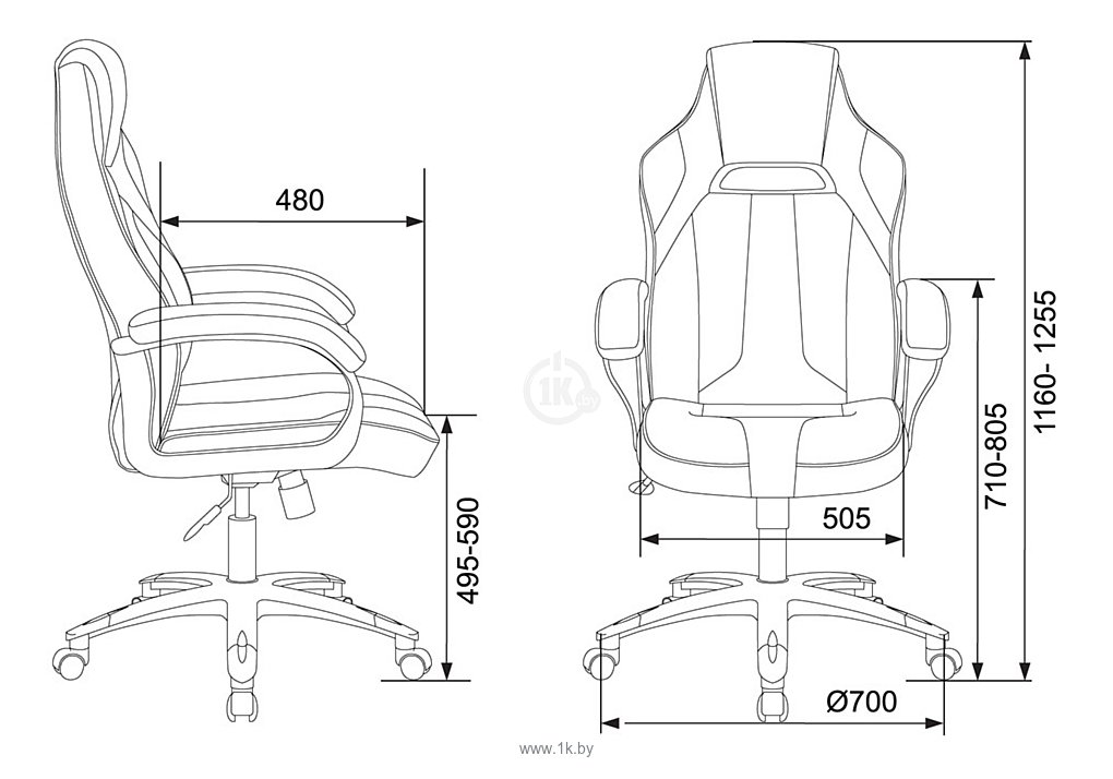 Фотографии Бюрократ Viking 2 Aero (черный/оранжевый)