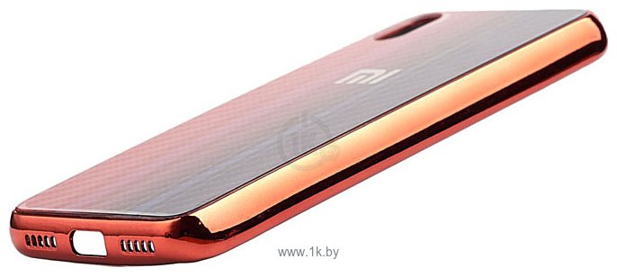 Фотографии EXPERTS Aurora Glass для Xiaomi Mi A3/CC9e с LOGO (красно-синий)