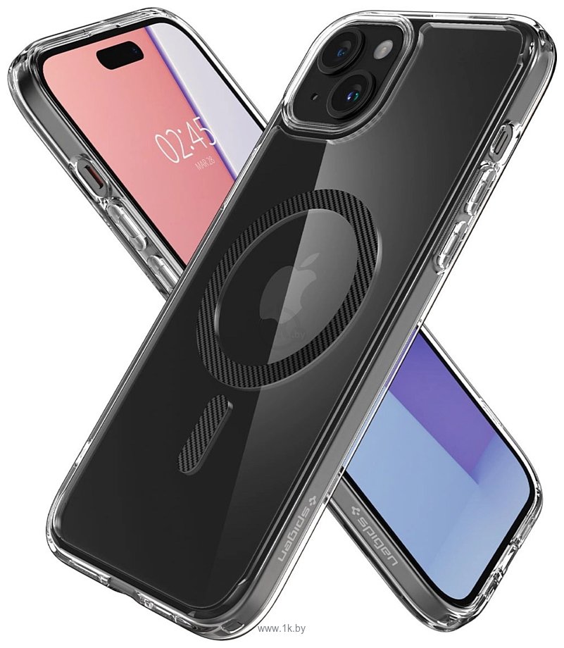 Фотографии Spigen Ultra Hybrid (MagFit) для iPhone 15 ACS06805 (черный)