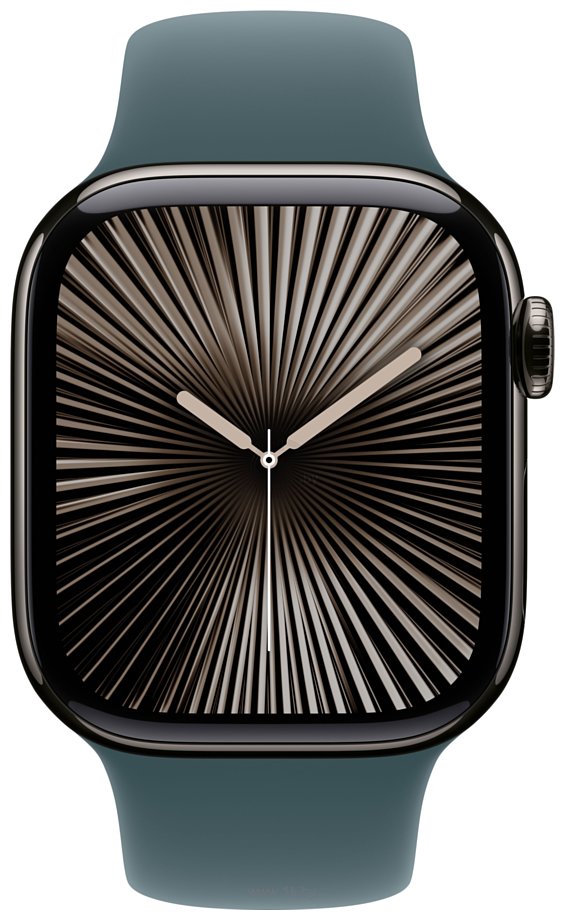 Фотографии Apple Watch Series 10 42 мм (титановый корпус, спортивный силиконовый ремешок)