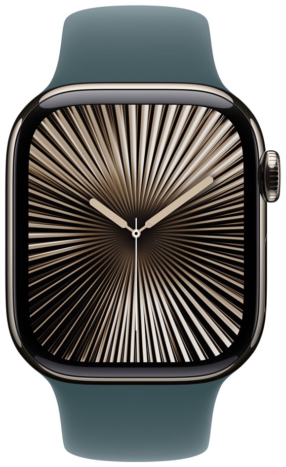 Фотографии Apple Watch Series 10 42 мм (титановый корпус, спортивный силиконовый ремешок)