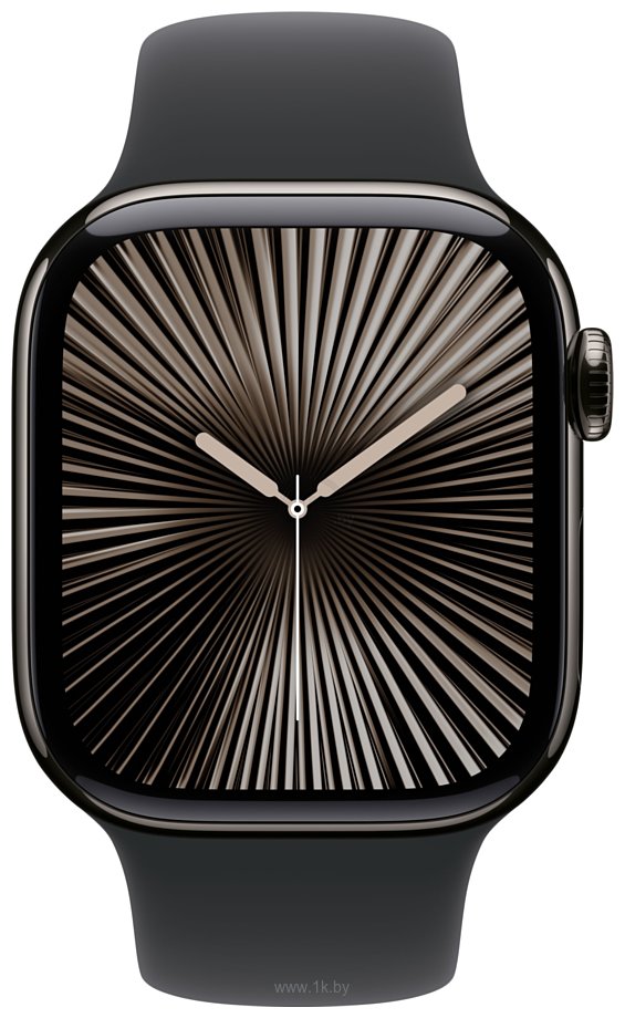 Фотографии Apple Watch Series 10 42 мм (титановый корпус, спортивный силиконовый ремешок)