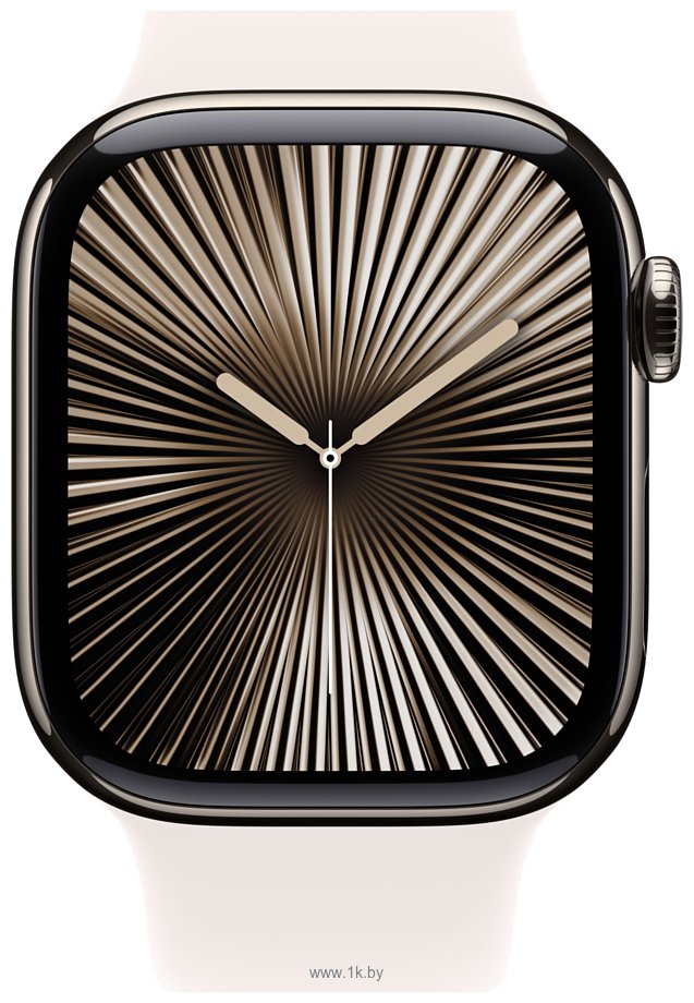 Фотографии Apple Watch Series 10 42 мм (титановый корпус, спортивный силиконовый ремешок)