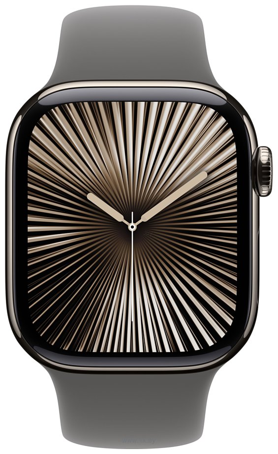 Фотографии Apple Watch Series 10 42 мм (титановый корпус, спортивный силиконовый ремешок)