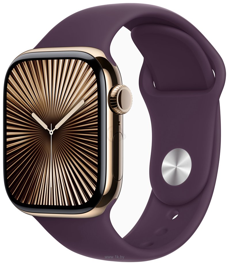Фотографии Apple Watch Series 10 42 мм (титановый корпус, спортивный силиконовый ремешок)