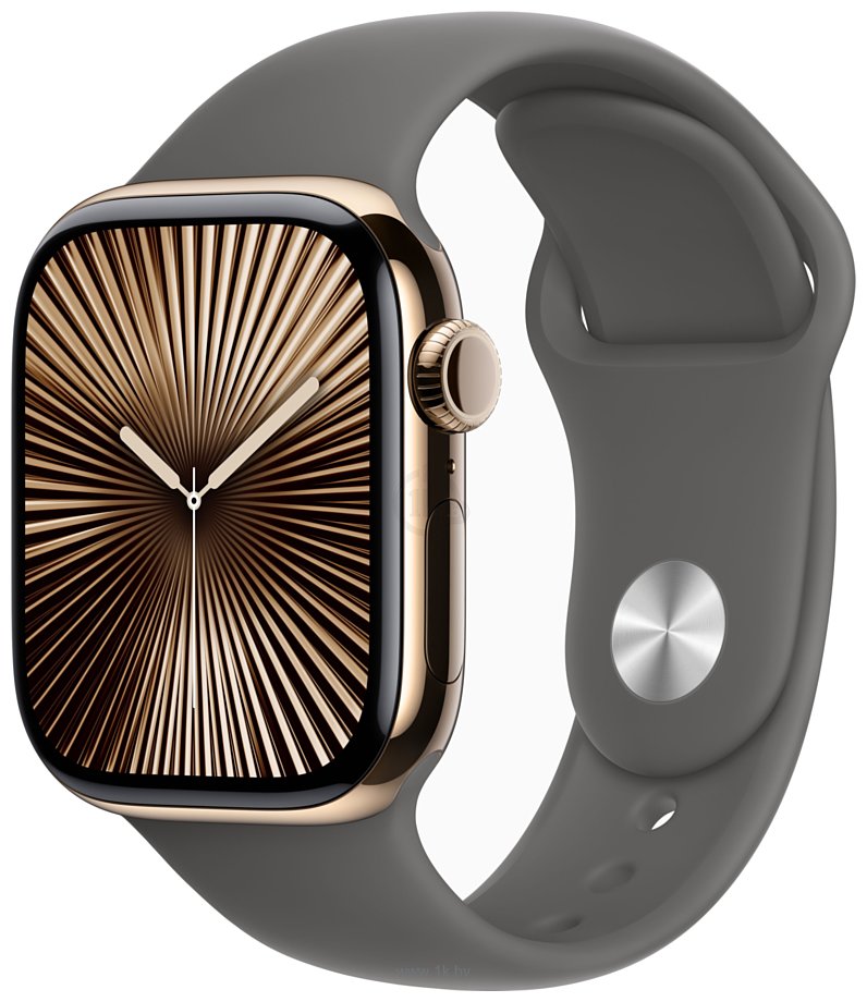 Фотографии Apple Watch Series 10 42 мм (титановый корпус, спортивный силиконовый ремешок)