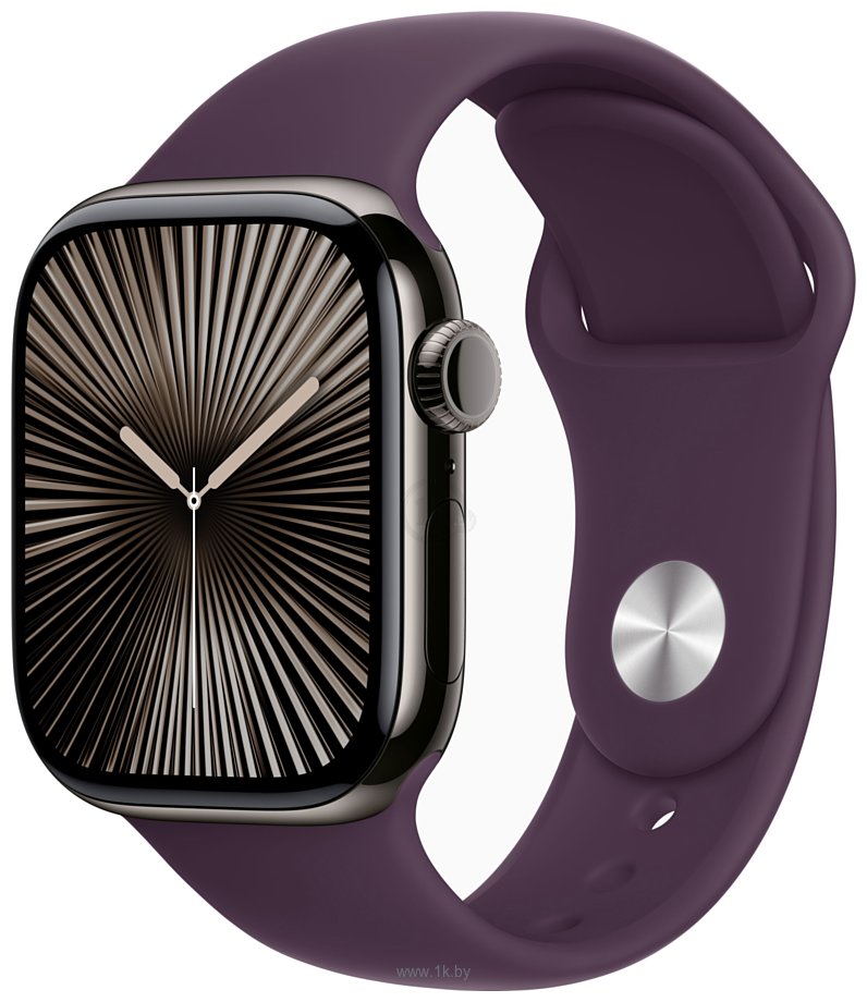 Фотографии Apple Watch Series 10 42 мм (титановый корпус, спортивный силиконовый ремешок)