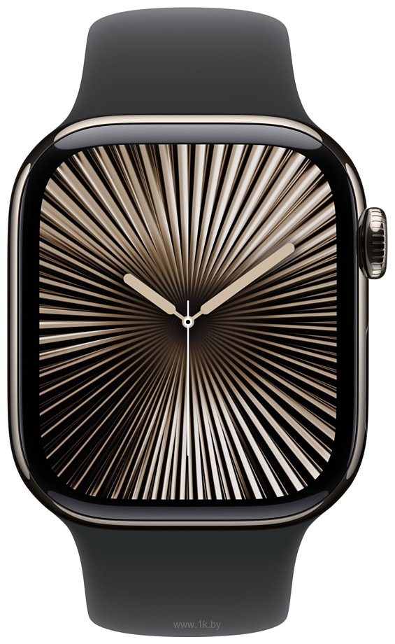 Фотографии Apple Watch Series 10 42 мм (титановый корпус, спортивный силиконовый ремешок)