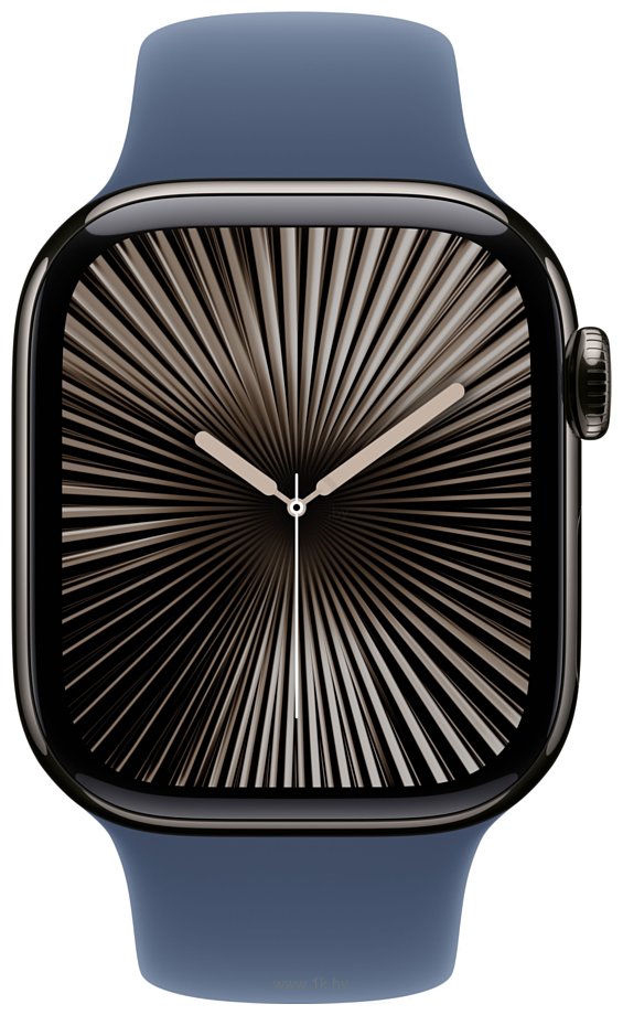 Фотографии Apple Watch Series 10 42 мм (титановый корпус, спортивный силиконовый ремешок)