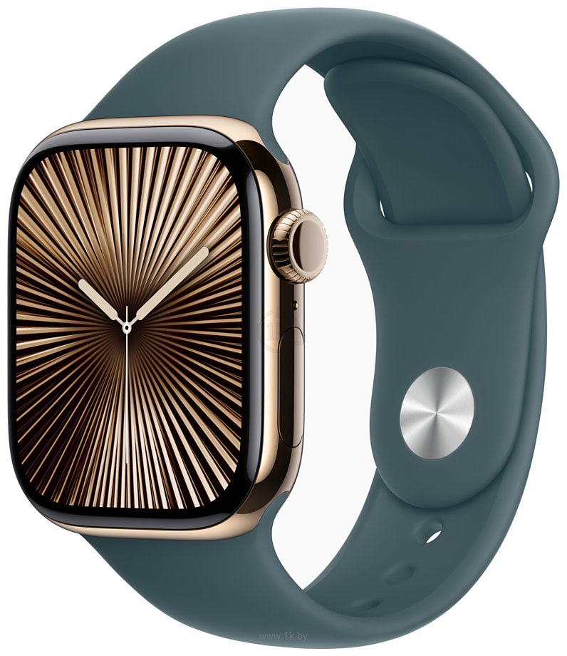 Фотографии Apple Watch Series 10 42 мм (титановый корпус, спортивный силиконовый ремешок)