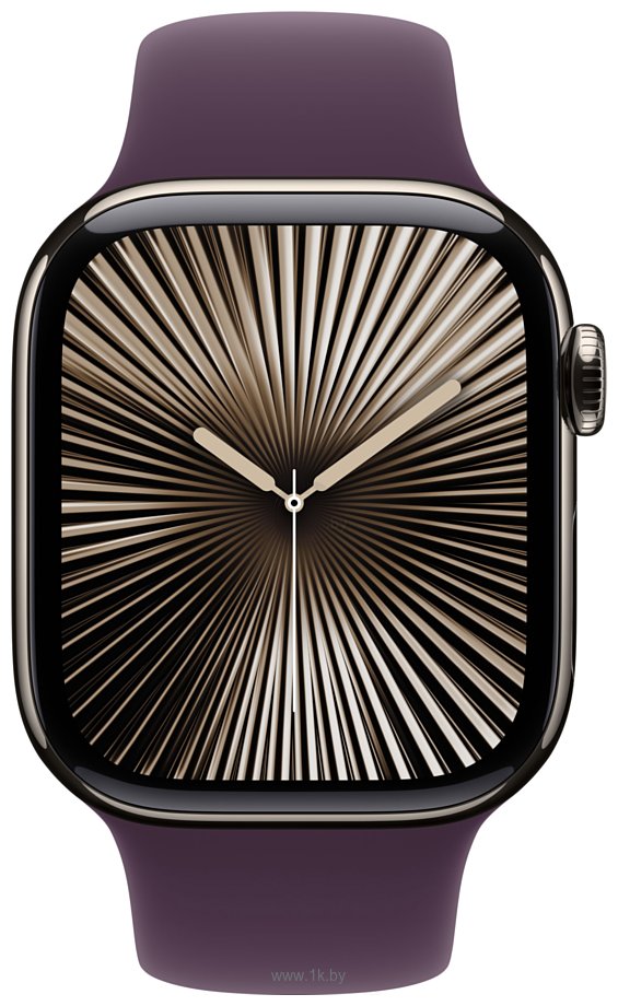 Фотографии Apple Watch Series 10 42 мм (титановый корпус, спортивный силиконовый ремешок)