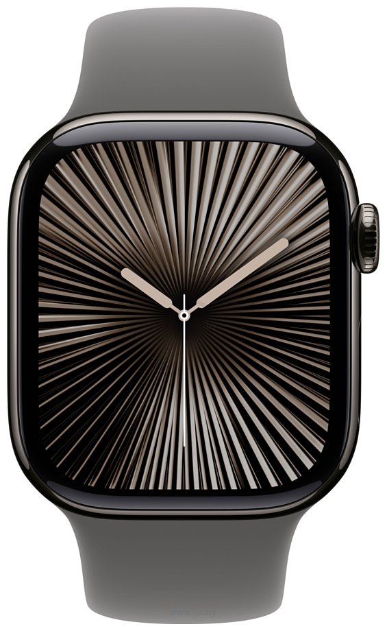 Фотографии Apple Watch Series 10 42 мм (титановый корпус, спортивный силиконовый ремешок)
