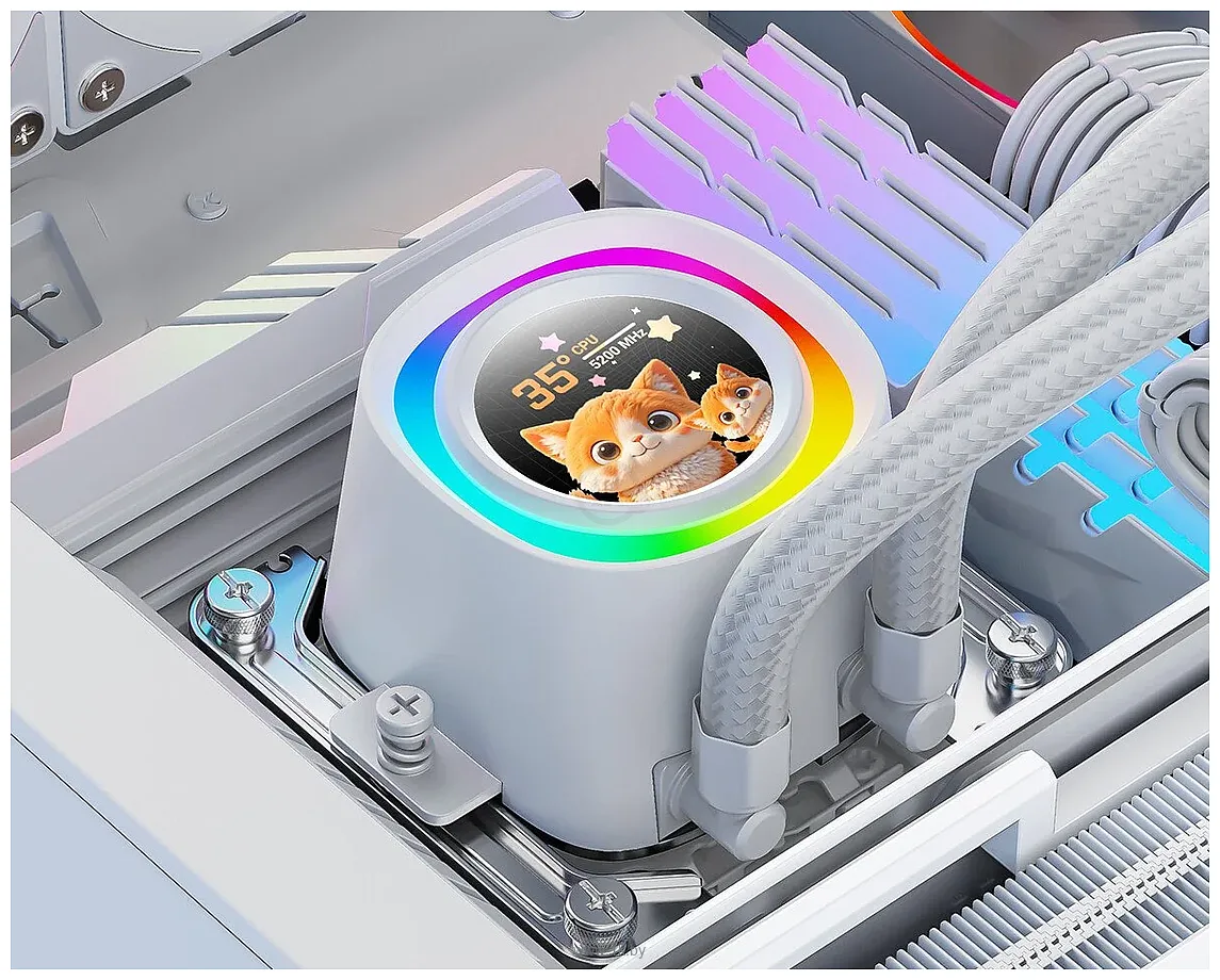 Фотографии ID-Cooling FX360 LCD PE White