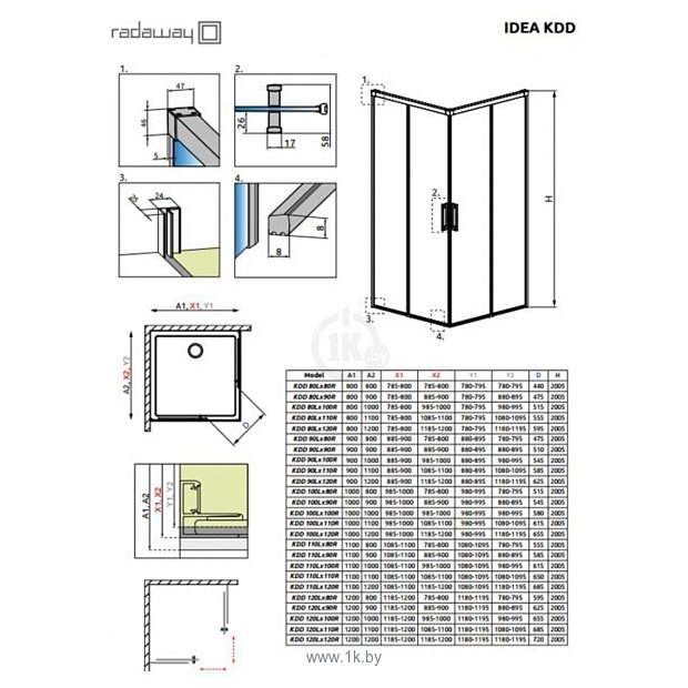 Фотографии Radaway Idea KDD 110x110 (387063-01/387063-01)