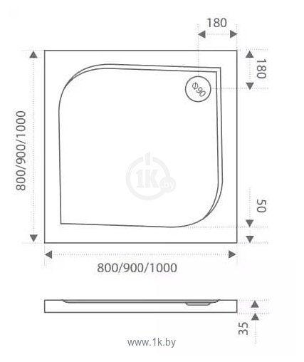 Фотографии Good Door Квадро 90x90 Лэйси (бежевый)