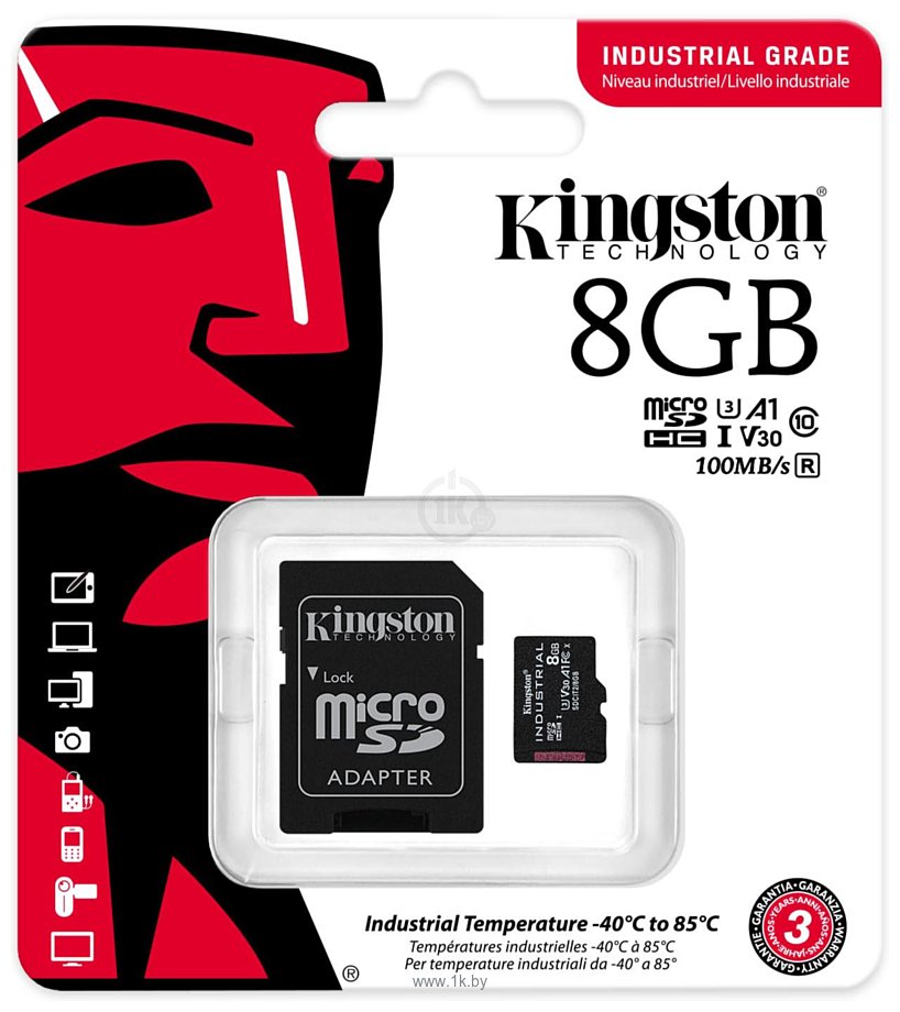Фотографии Kingston Industrial microSDHC SDCIT2/8GB 8GB (с адаптером)