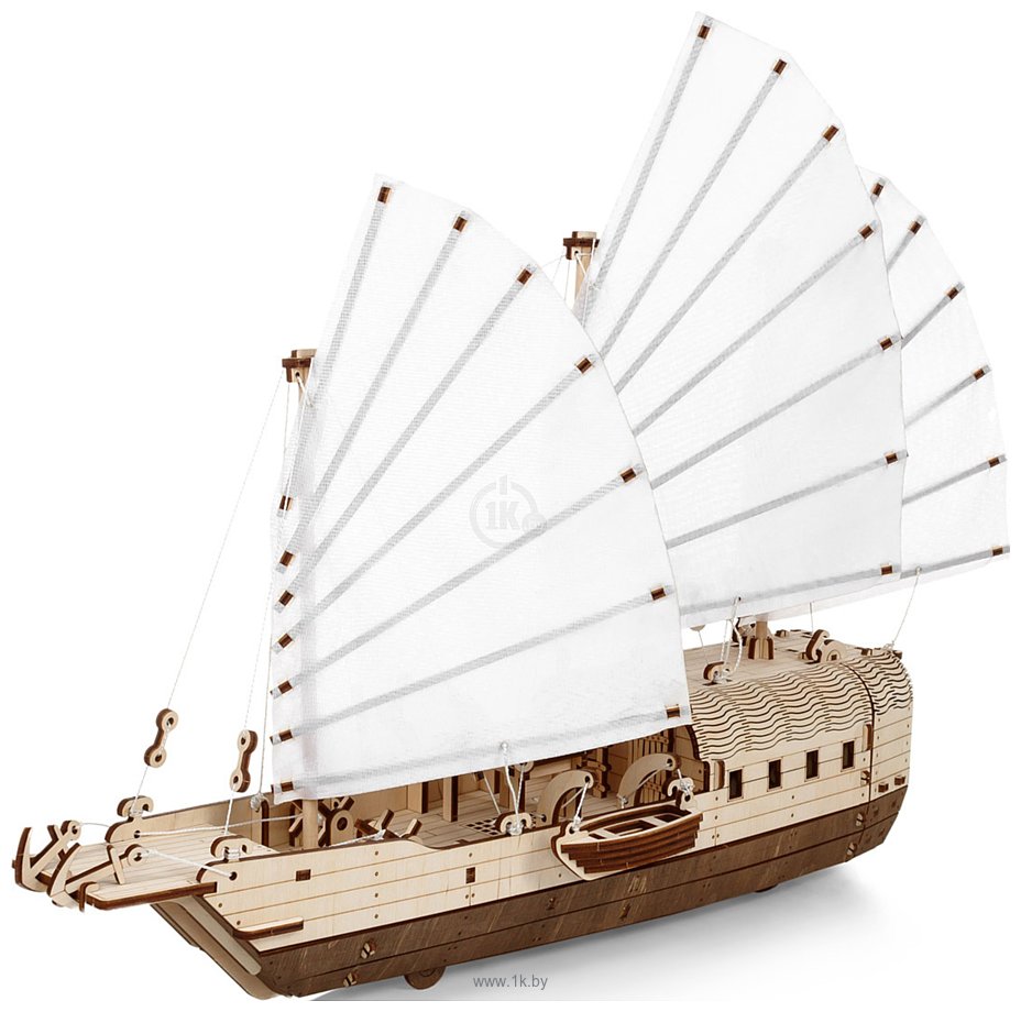 Фотографии Eco-Wood-Art 3D Корабль c парусами Джонка EDjong