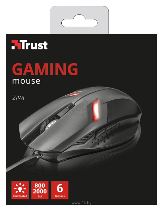 Фотографии Trust Ziva Gaming Mouse black-Grey USB