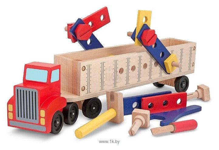 Фотографии Melissa & Doug Classic Toy 2758 Big Rig Building Truck Wooden Play Set